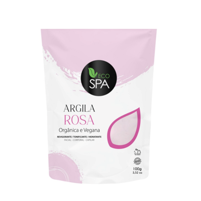 Argila Rosa vegana e orgânica 100g
